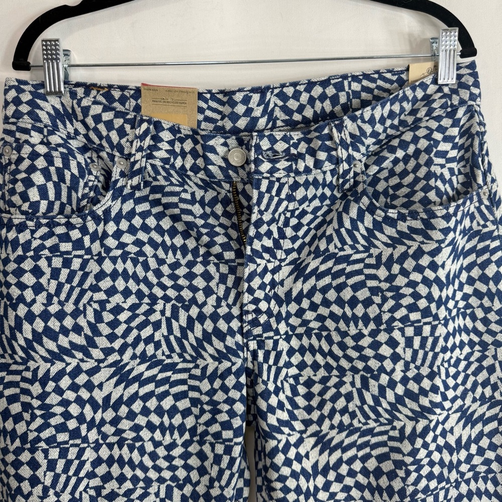 NWT Levi’s Jeans Middy Straight Denim Irregular Geometric, size 31x30 - Picture 3 of 13